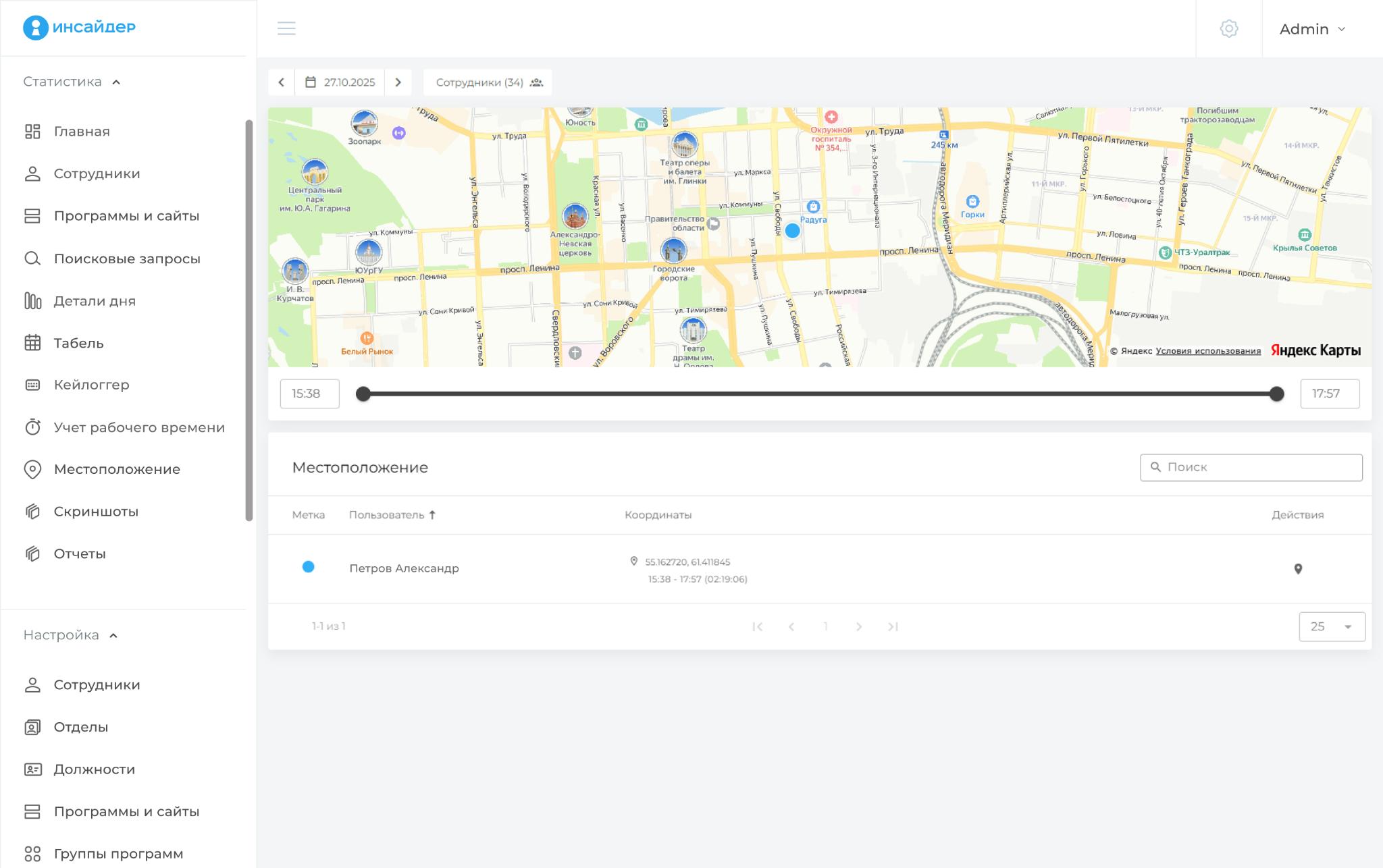 Фото 10: &laquo;Как работает система мониторинга и учета рабочего времени: обзор функциональных возможностей «ИНСАЙДЕР»&raquo;