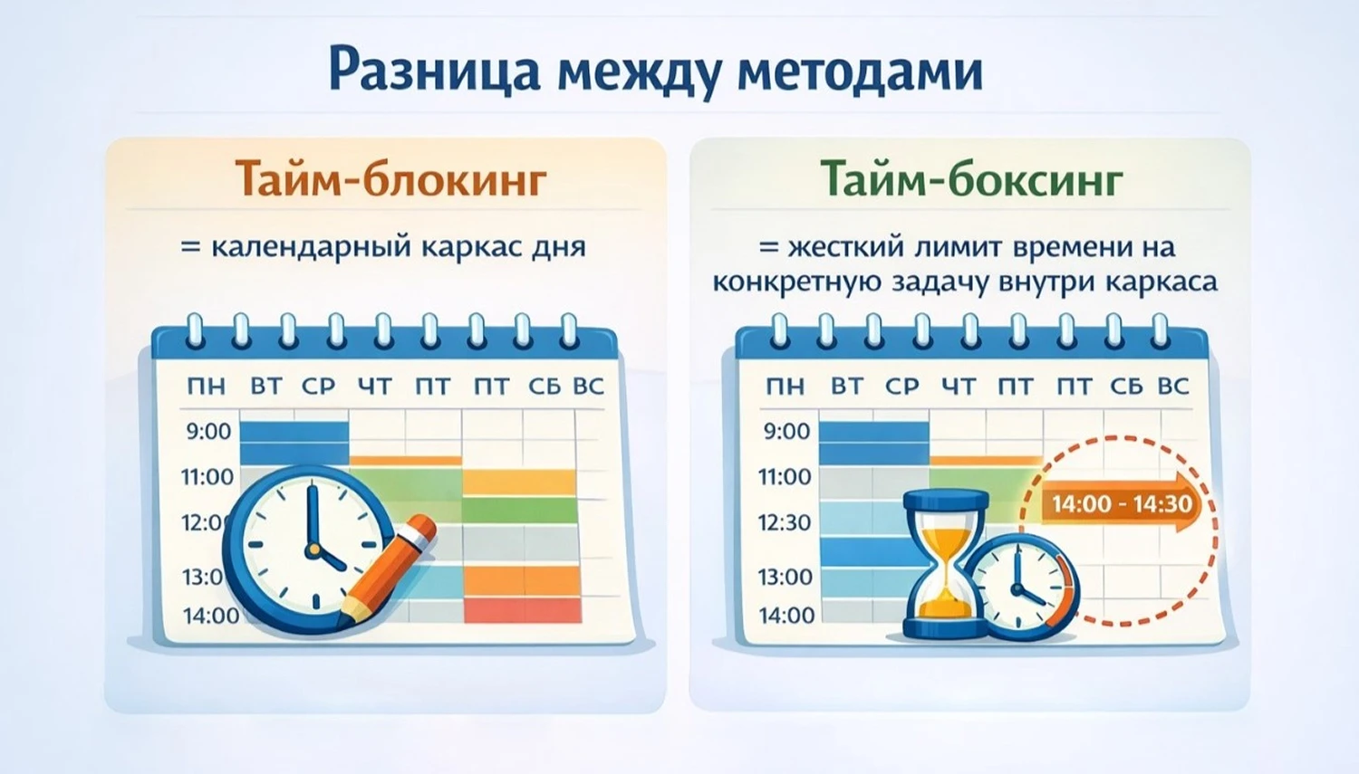 Сочетание тайм-блокинга и тайм-боксинга